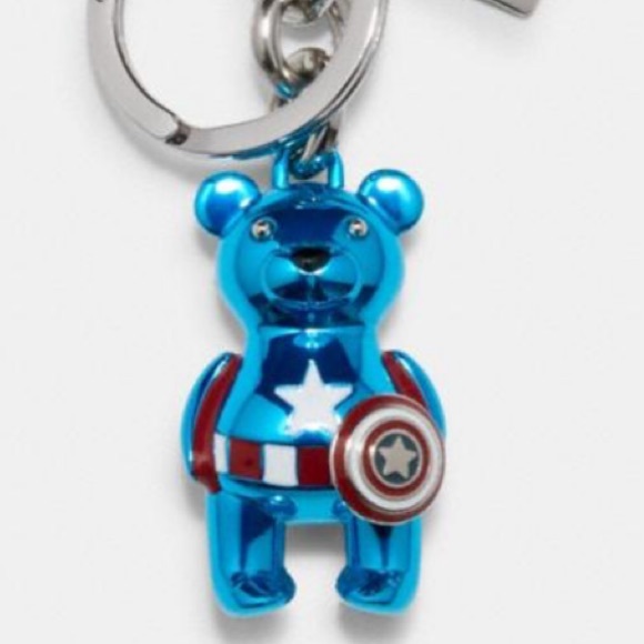 🆕 Coach x Marvel Captain America Bear Key Fob - Picture 2 of 6